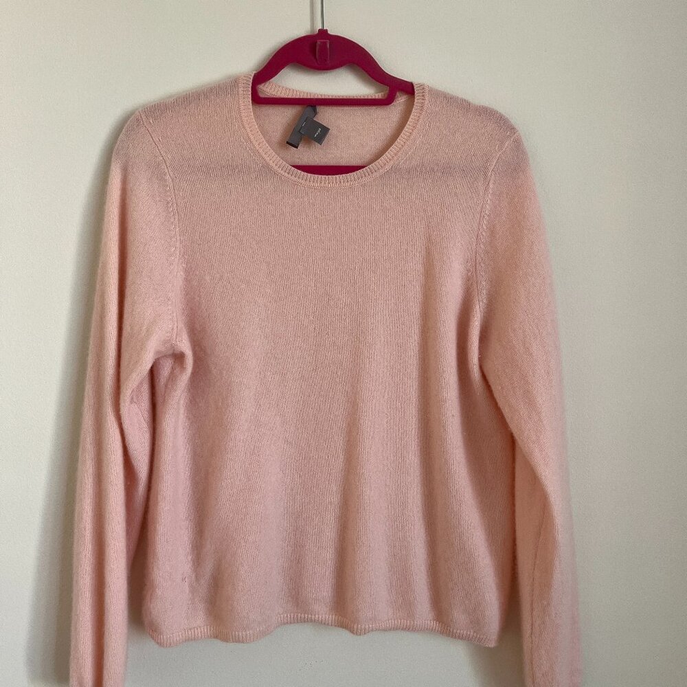 Charter Club 100% Cashmere Crewneck Sweater • Women’s XL • Soft Pink • 2-ply